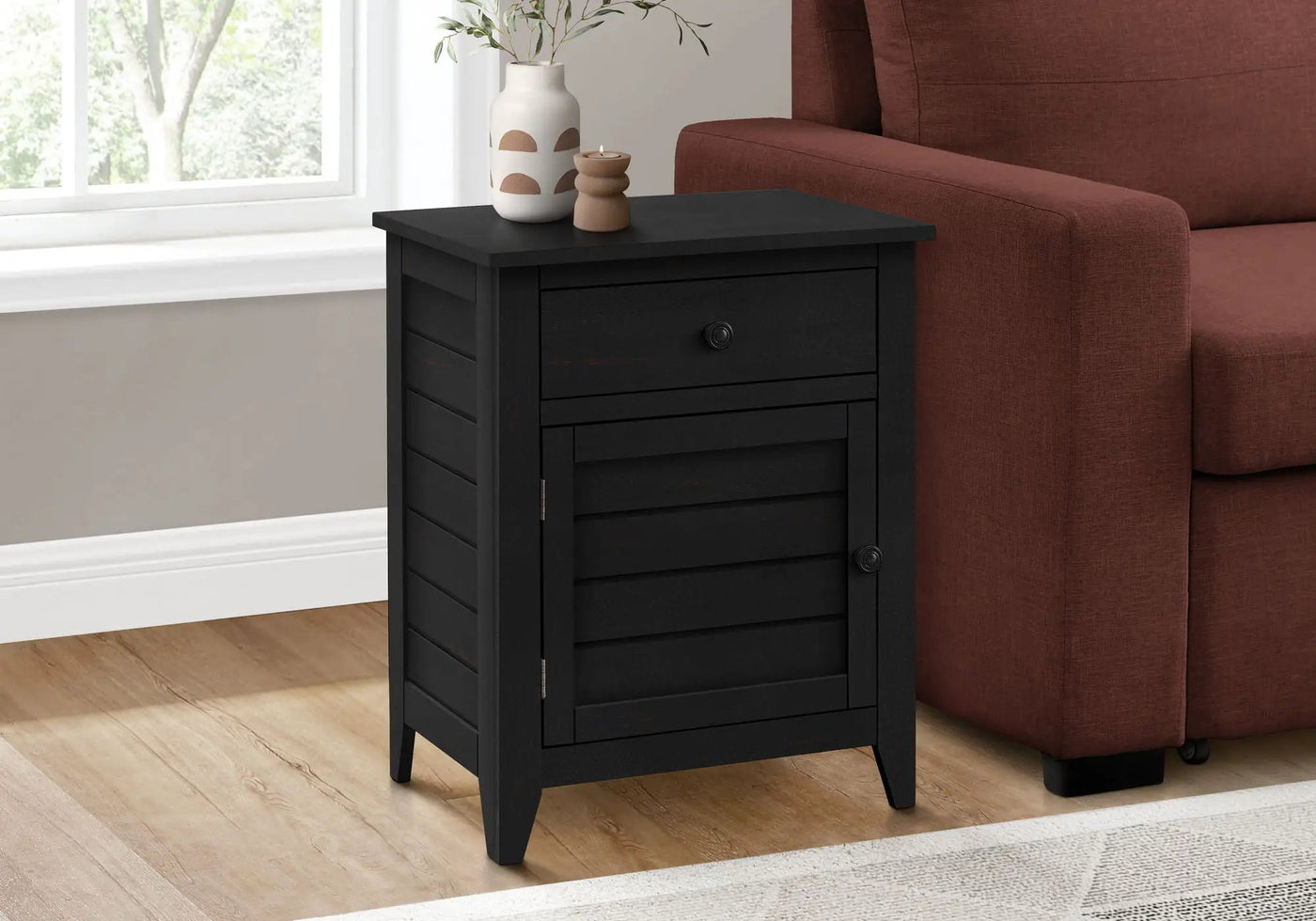 Accent Nightstand, Storage Drawer, Transitional by HouseOfZazla