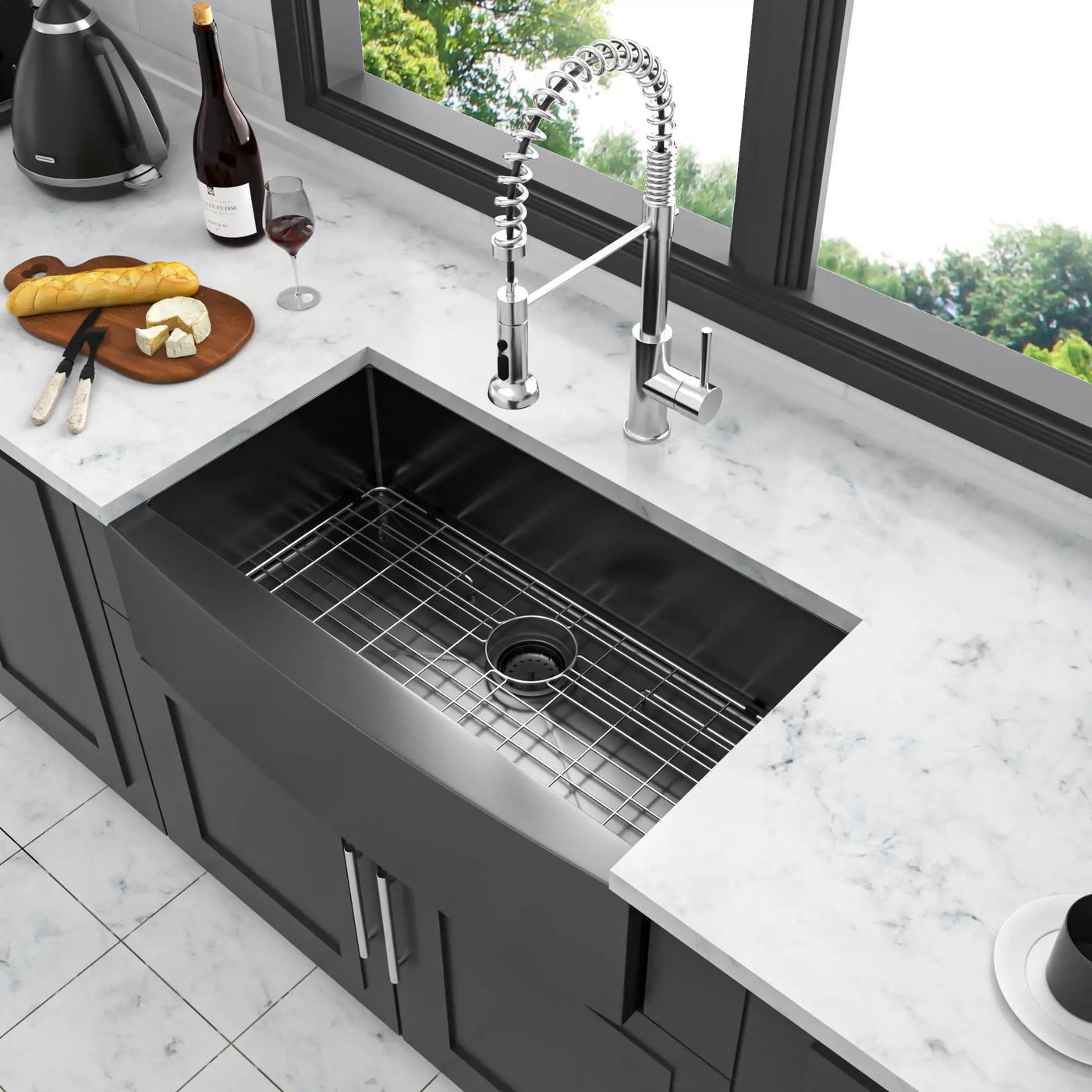 Farmhouse Kitchen Sink, Stainless Steel, Apron Front by HouseOfZazla