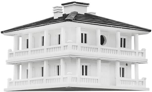 Clubhouse Bird House with Decorative Post Mounting Bracket by GreenHaven Gardens