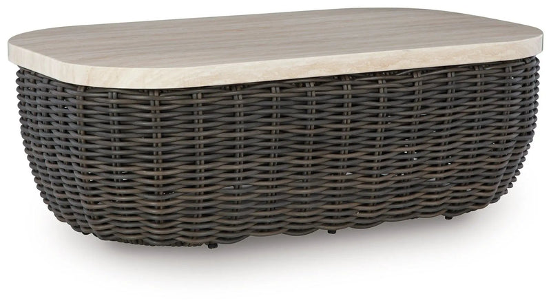 Kimora - Rectangular Cocktail Table - Beige / Dark Brown by Unique Piece Furniture