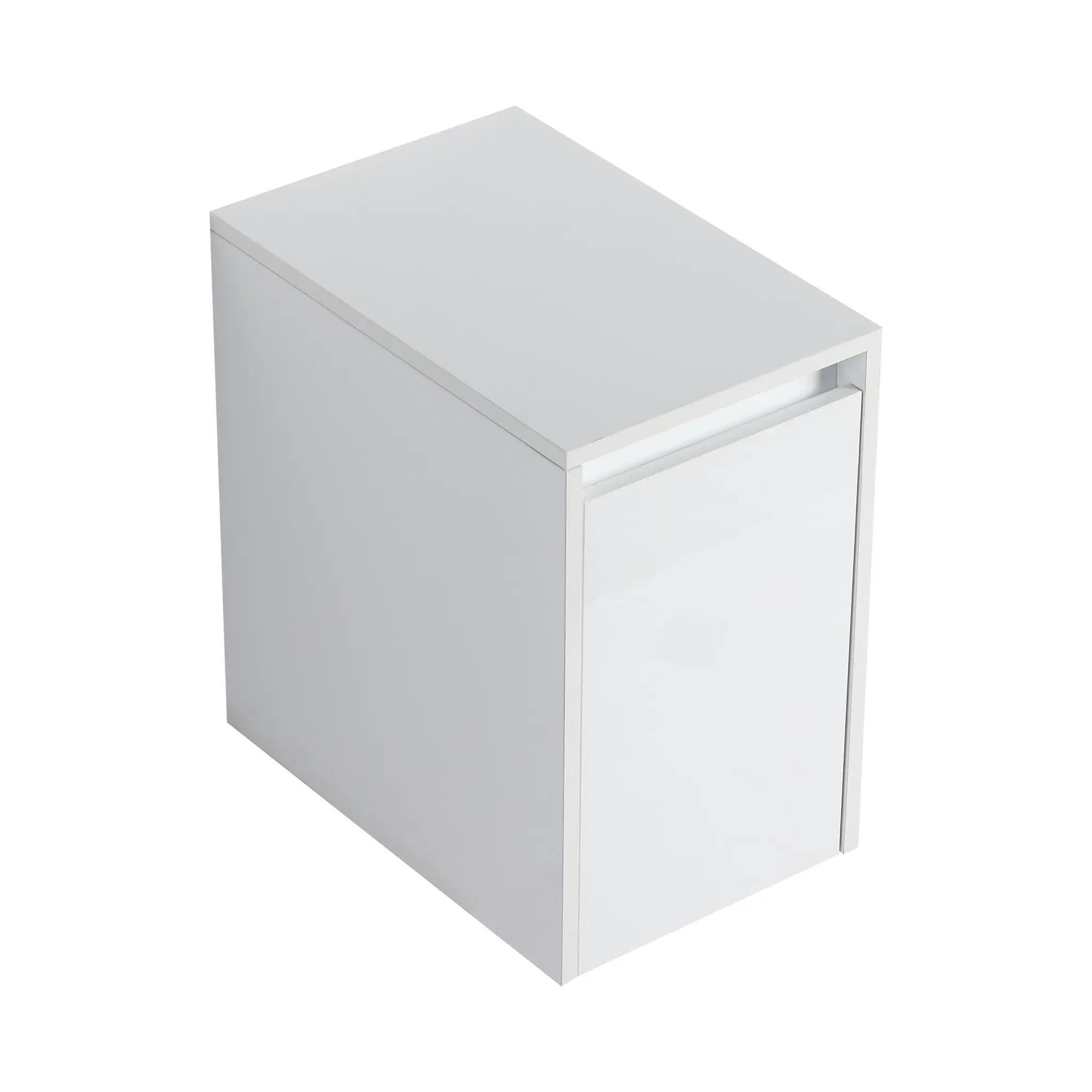 12" Bathroom Side Cabinet, Soft Close Doors, Float Mounting Design, Glossy by HouseOfZazla