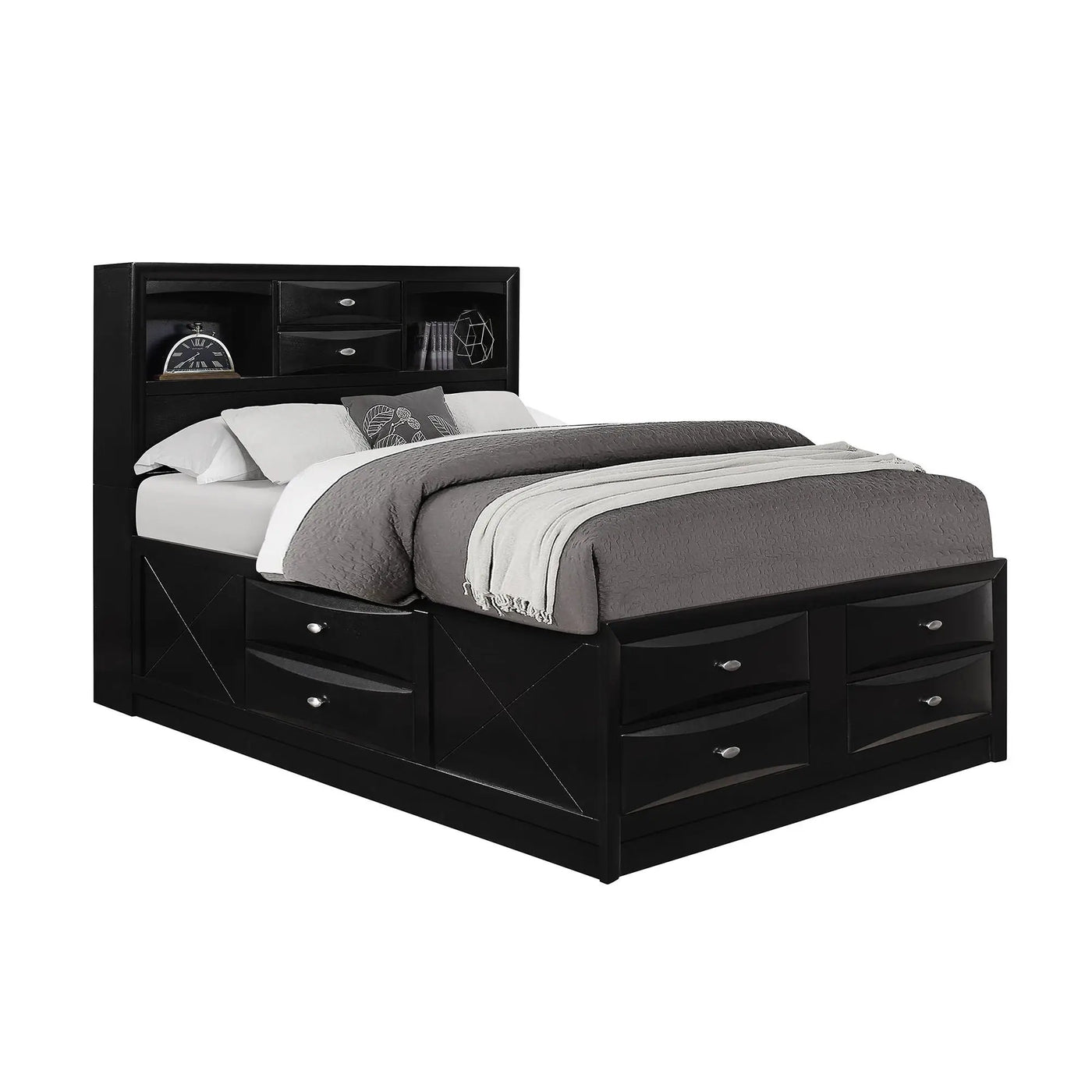 Lucille - Bed With Storage And Bookcase Headboard by Unique Piece Furniture