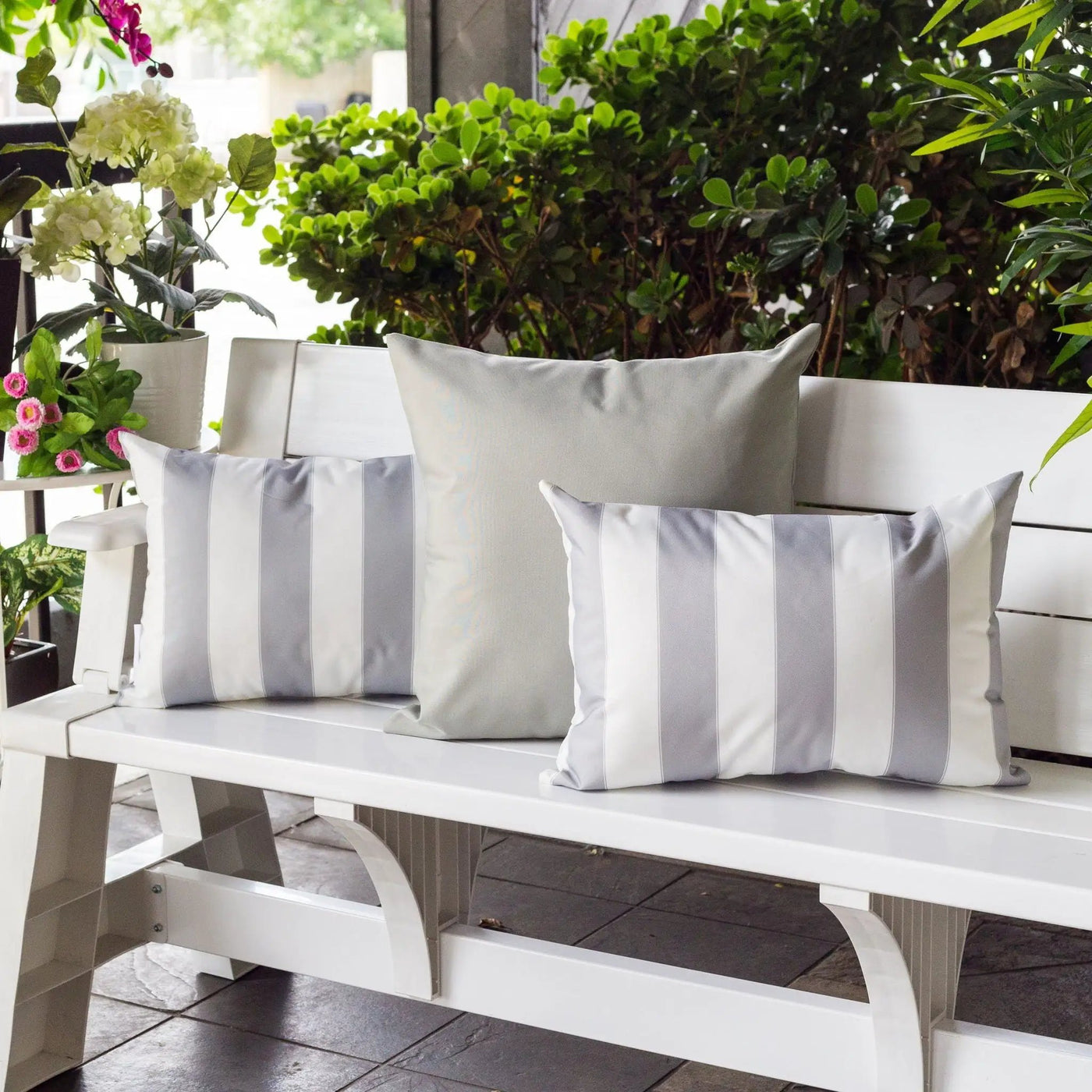 Horizon Stripe Pillow Outdoor & Indoor by HouseOfZazla