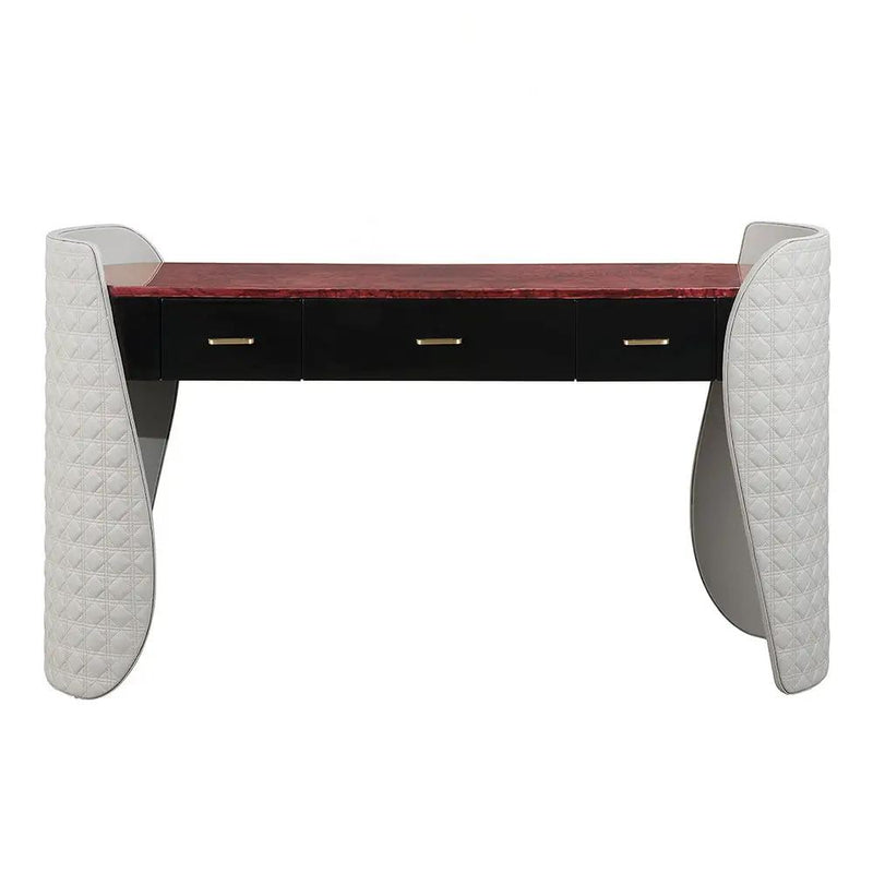 Jamonica - Vanity Desk - Gray & Dark Brown by Unique Piece Furniture