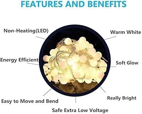 Globe String Lights Plug in 116 Ft. 200 LED 8 Modes with Remote,Waterproof Fairy String Lights for Indoor Outdoor Bedroom Party Wedding Garden Christmas Tree Decor,Warm White by GreenHaven Gardens