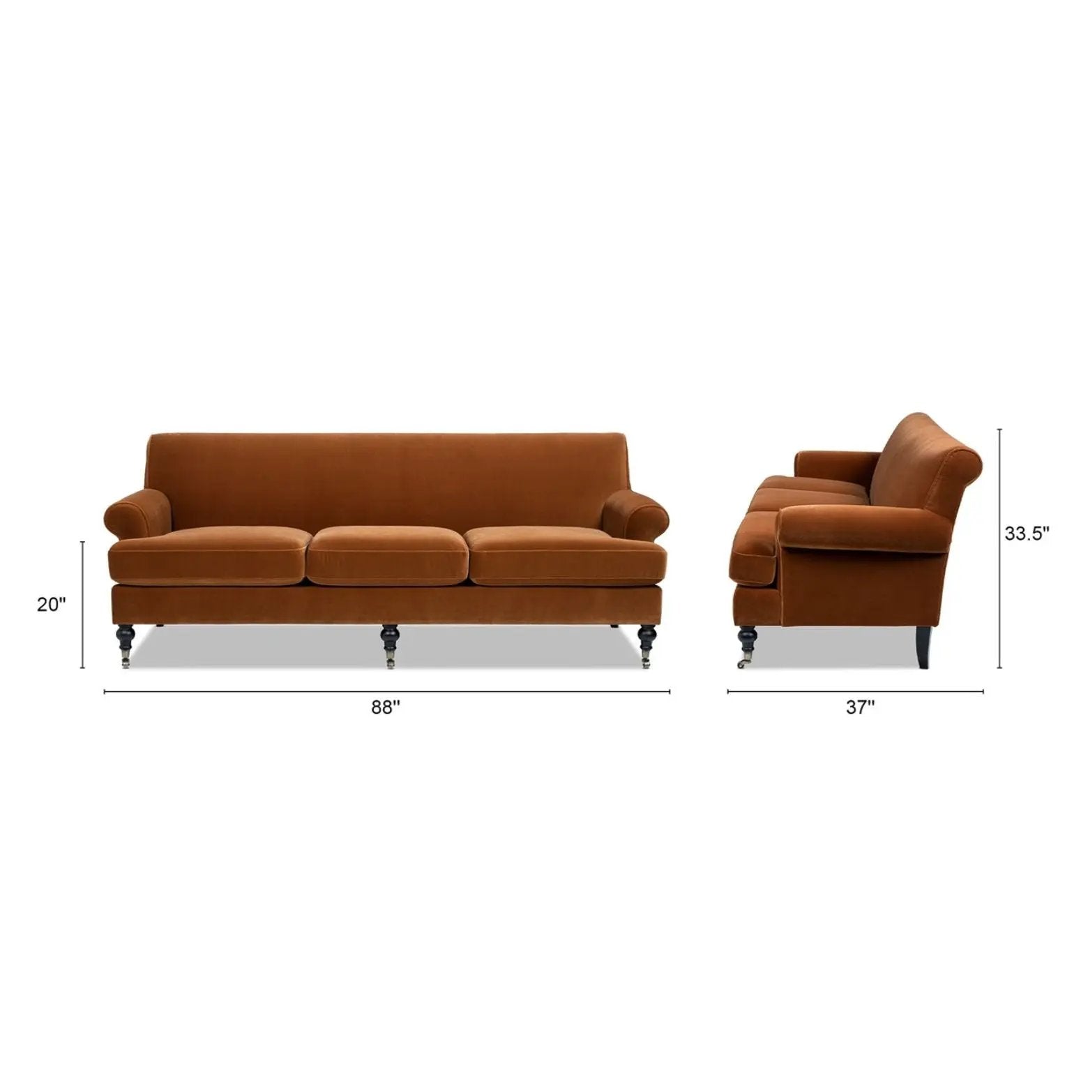 Alana Lawson - Modern Three Cushion Tightback Sofa by Unique Piece Furniture