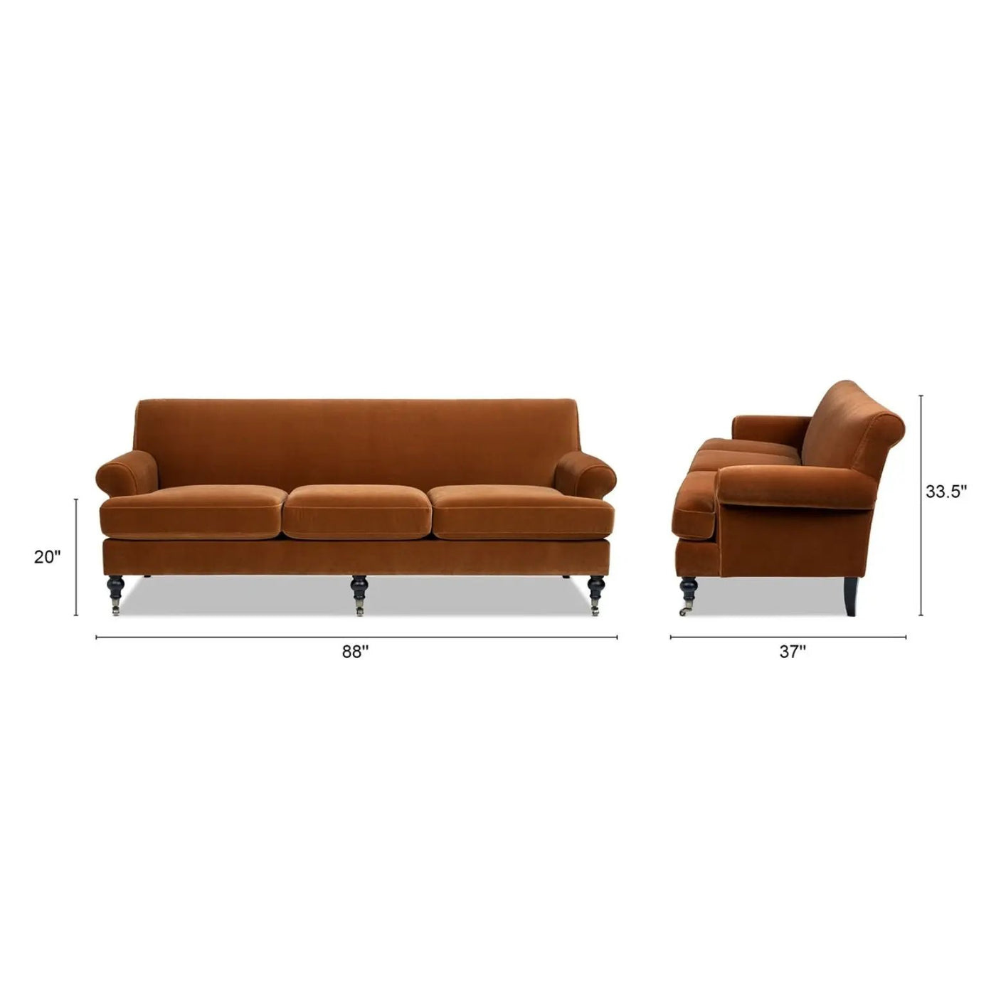 Alana Lawson - Modern Three Cushion Tightback Sofa by HouseOfZazla