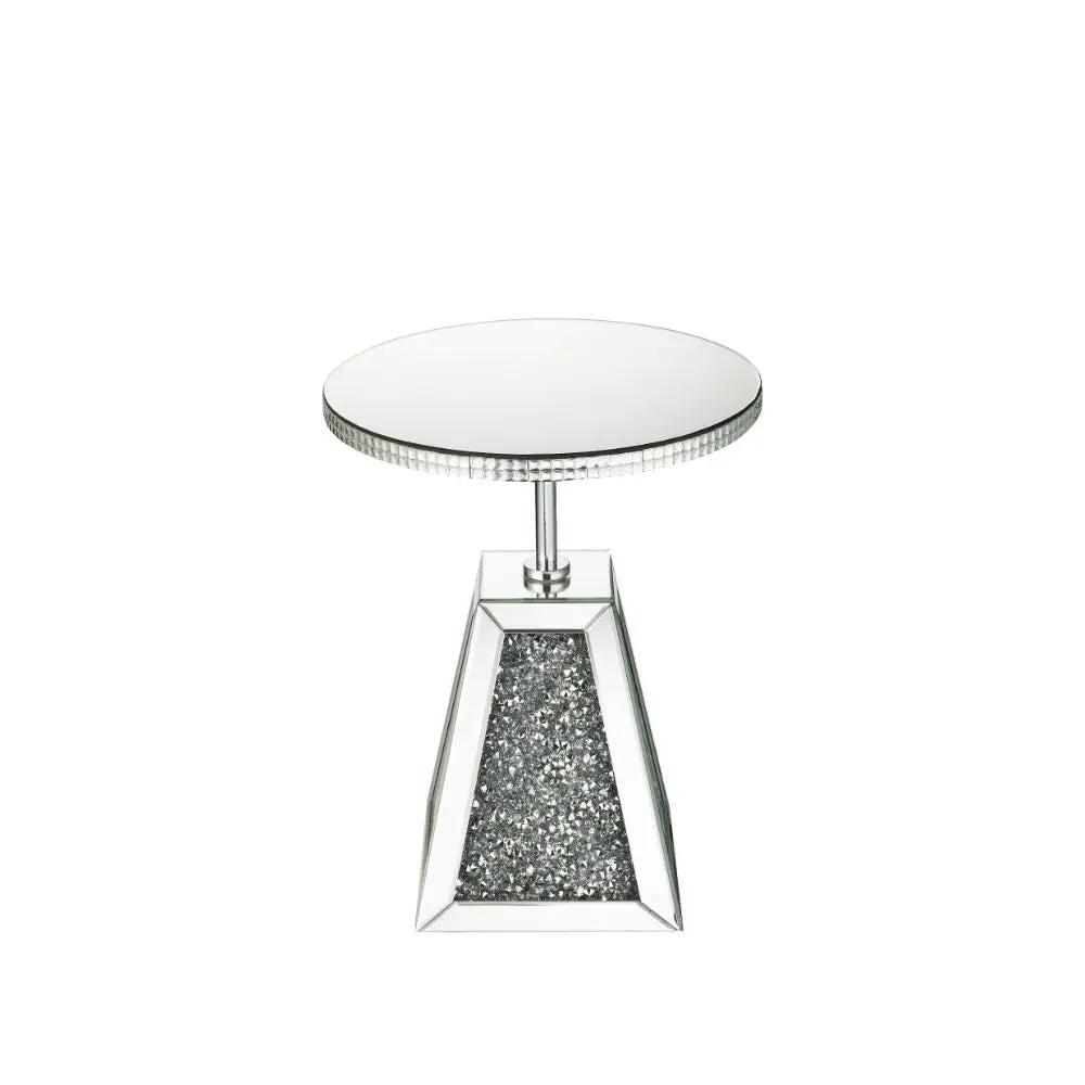 Noralie - 20" Accent Table - Mirrored & Faux Diamonds by Unique Piece Furniture