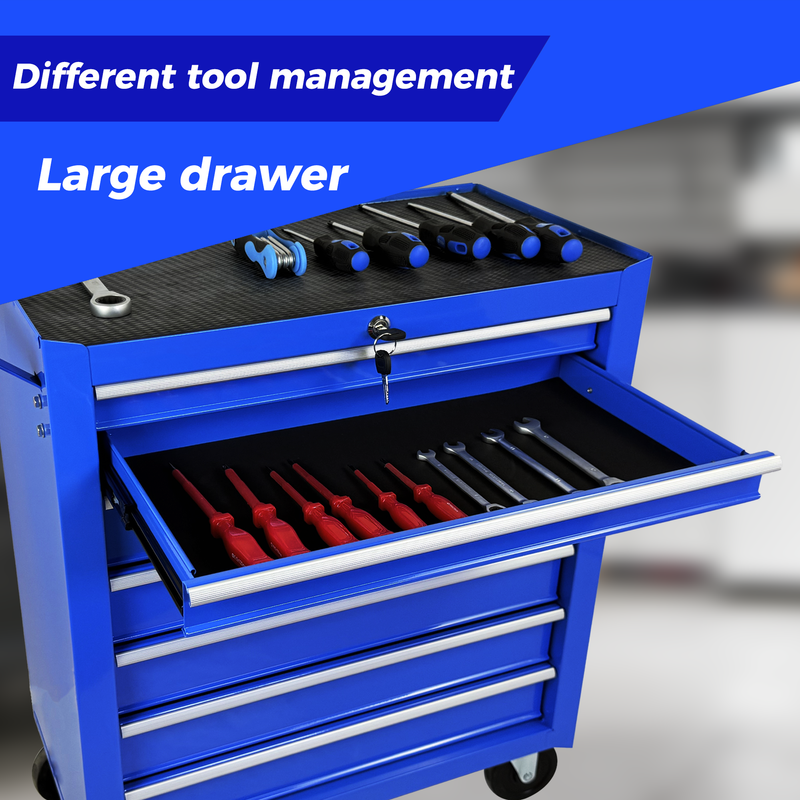 Rolling Tool Chest with 7-Drawer Tool Box with Wheels by HouseOfZazla