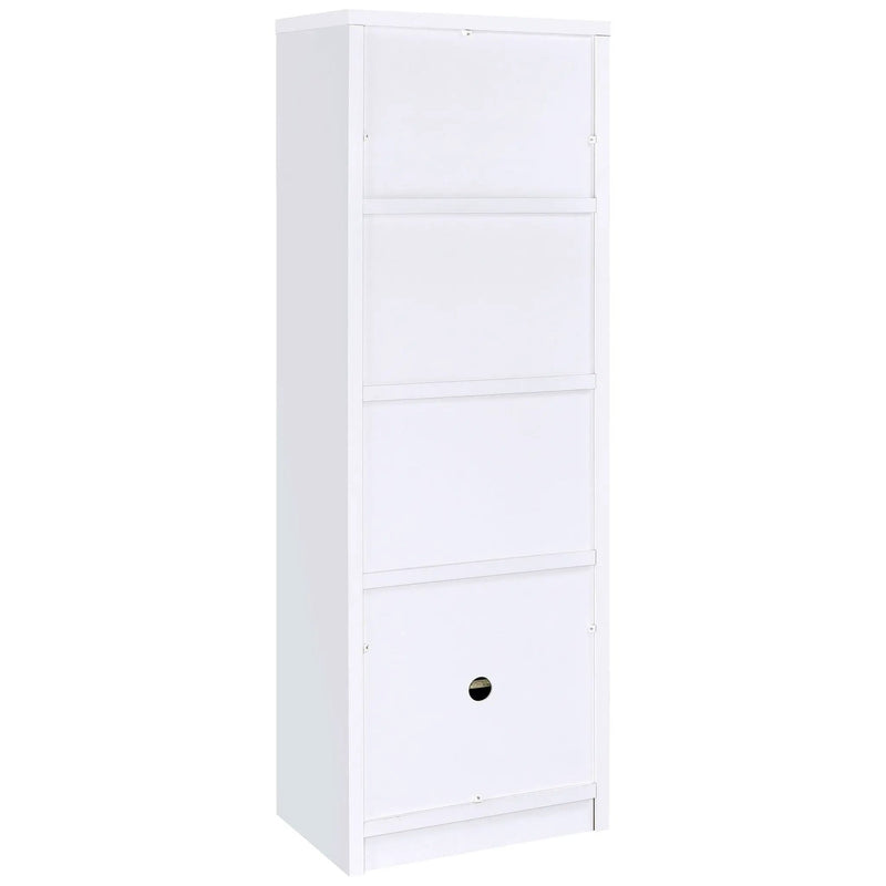 Laughlin 4-shelf Engineered Wood Media Tower White by Unique Piece Furniture