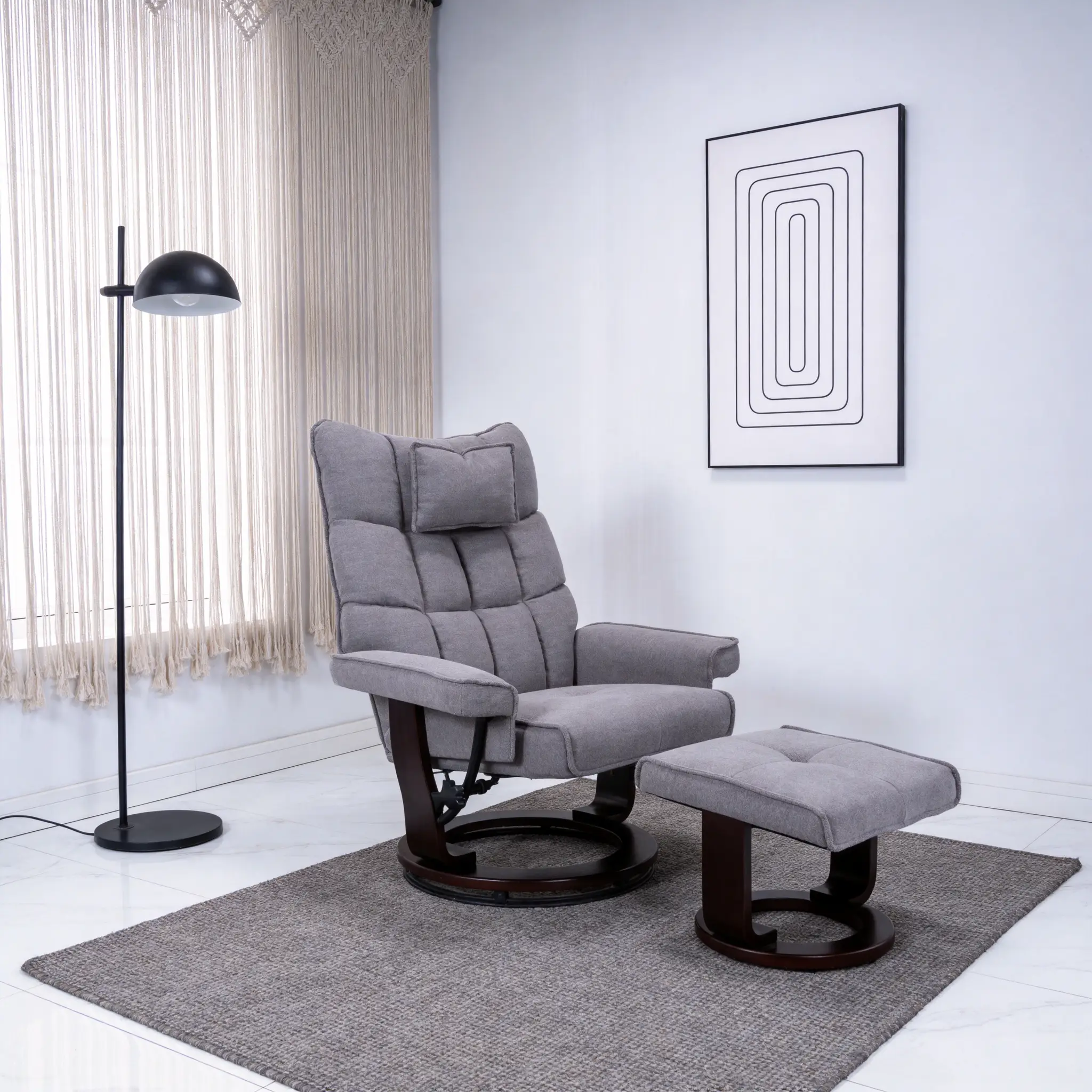 8-Point Massage Recliner with Ottoman by HouseOfZazla