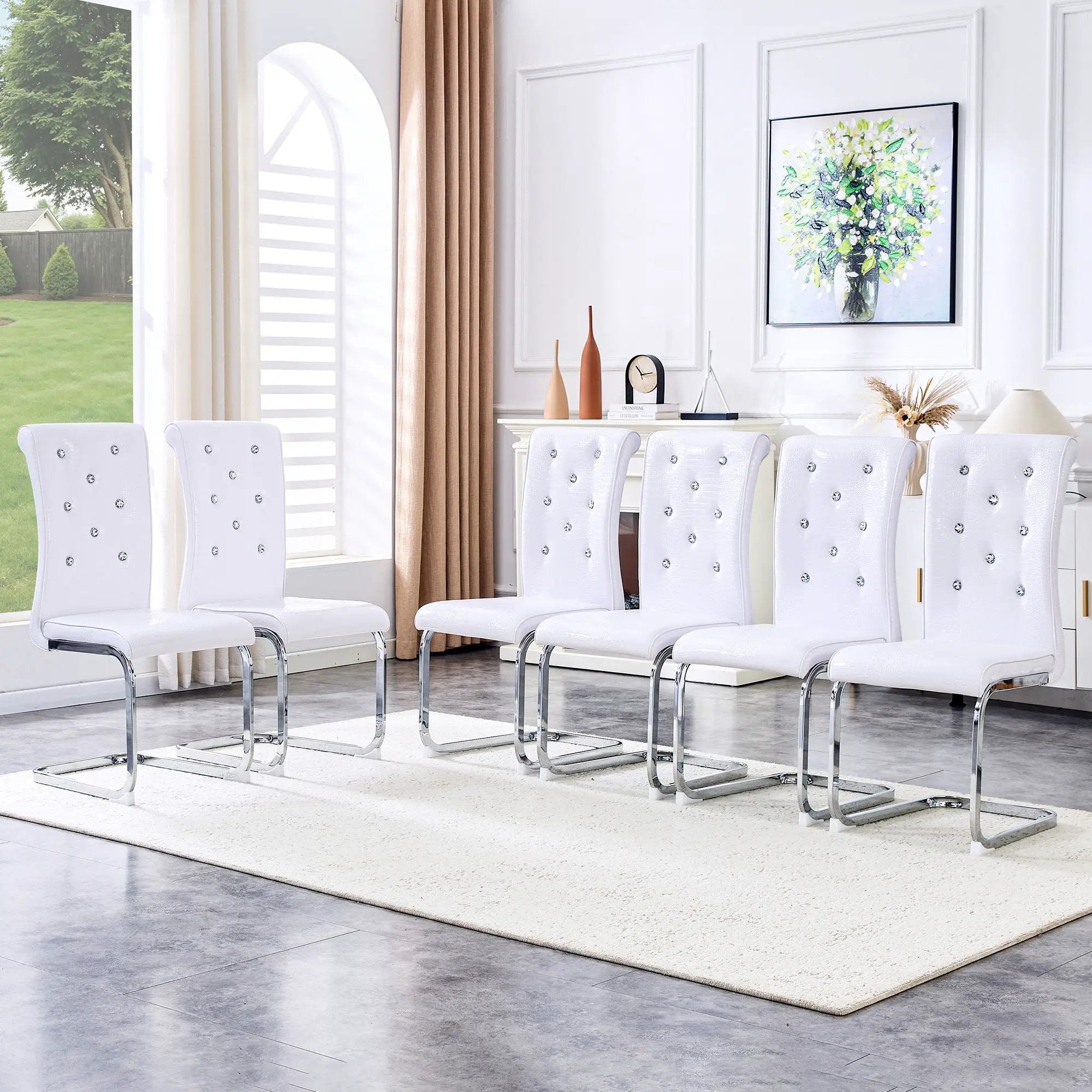 Elegant Design Upholstered Dining Chairs by Unique Piece Furniture