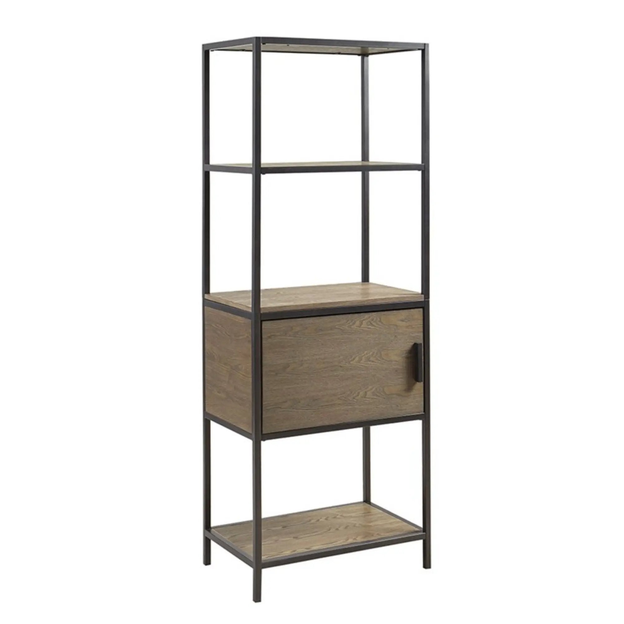 Darley - 3 Shelf Bookcase With Storage Cabinet - Gray by Unique Piece Furniture