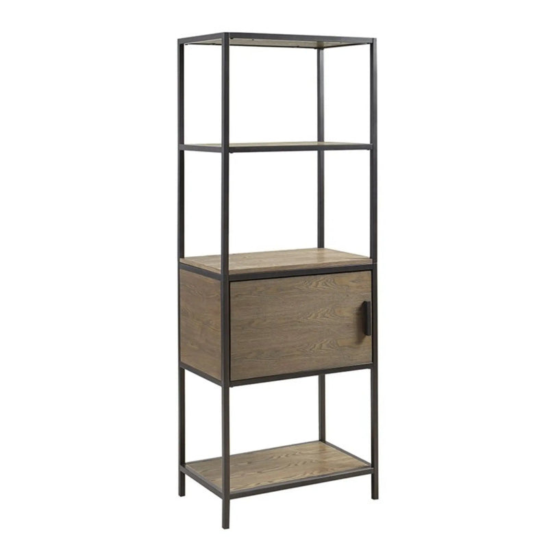 Darley - 3 Shelf Bookcase With Storage Cabinet - Gray by HouseOfZazla