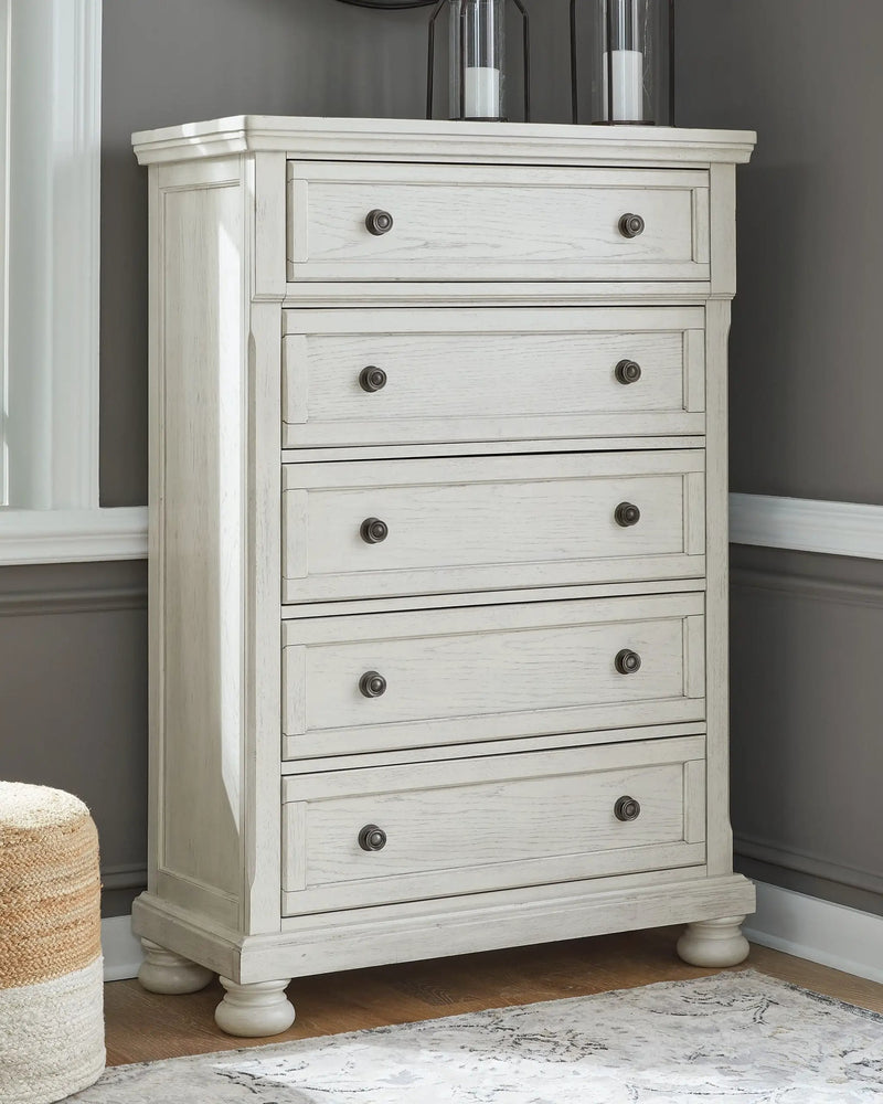 Robbinsdale - Five Drawer Chest - Antique White by Unique Piece Furniture