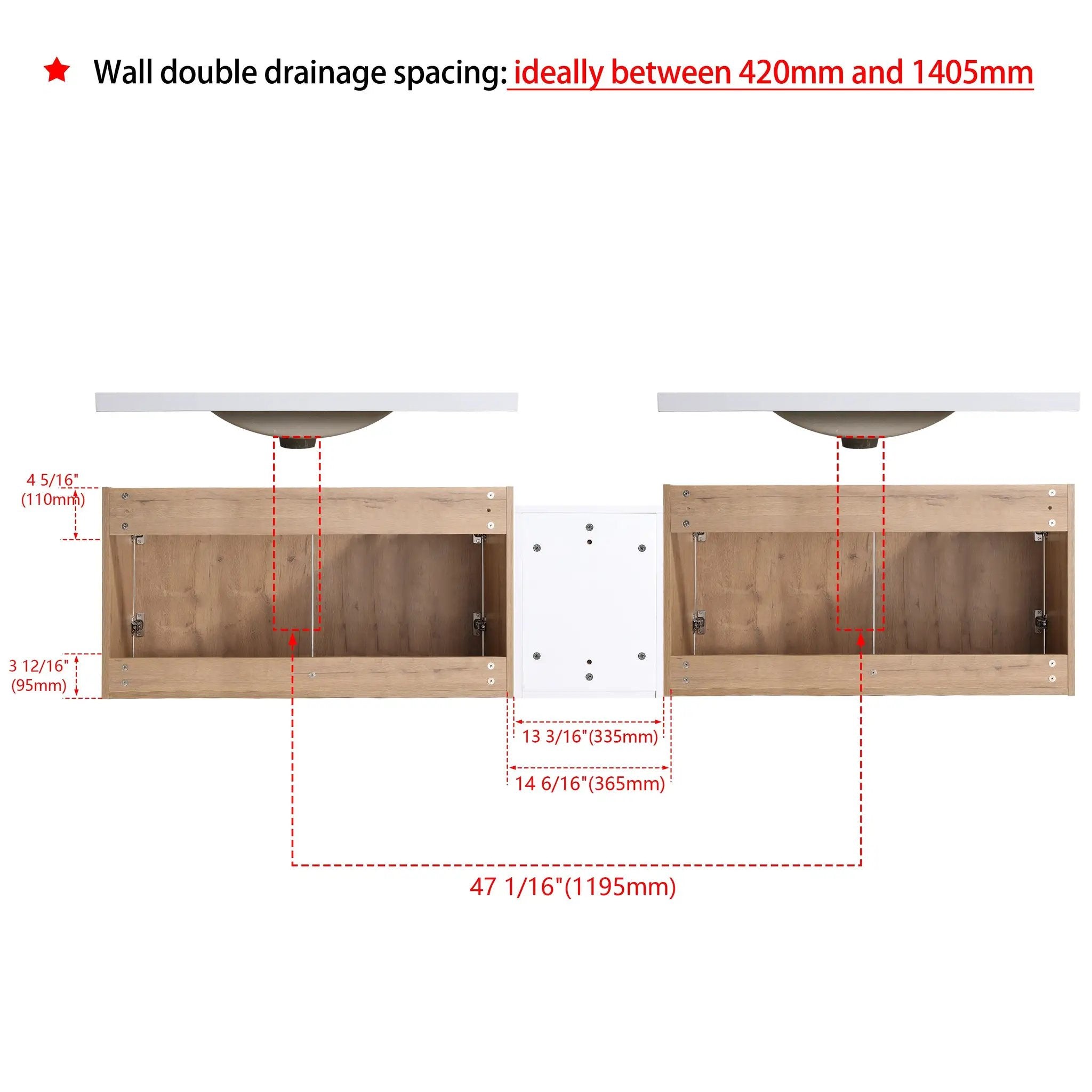 84" Wall-Mounted Bathroom Vanity With Sink and Side Cabinet by HouseOfZazla