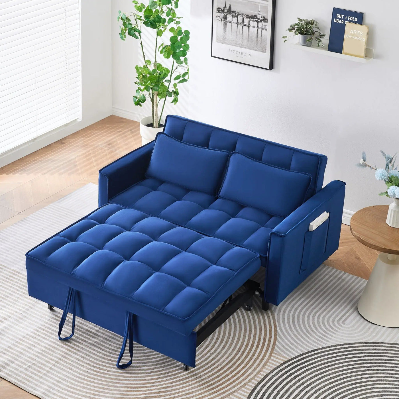 Sofa Bed With Pockets, 3 In 1 Convertible For Living Room by HouseOfZazla