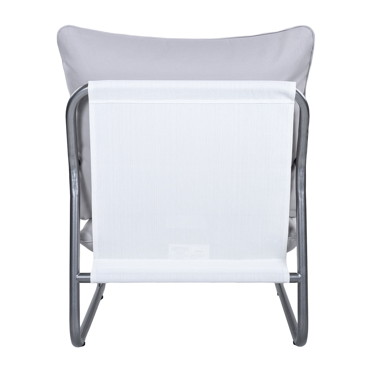 Outdoor Aluminum Frame Patio Armchair with Water Resistant Cushion - Light Gray, photo 9 of 10