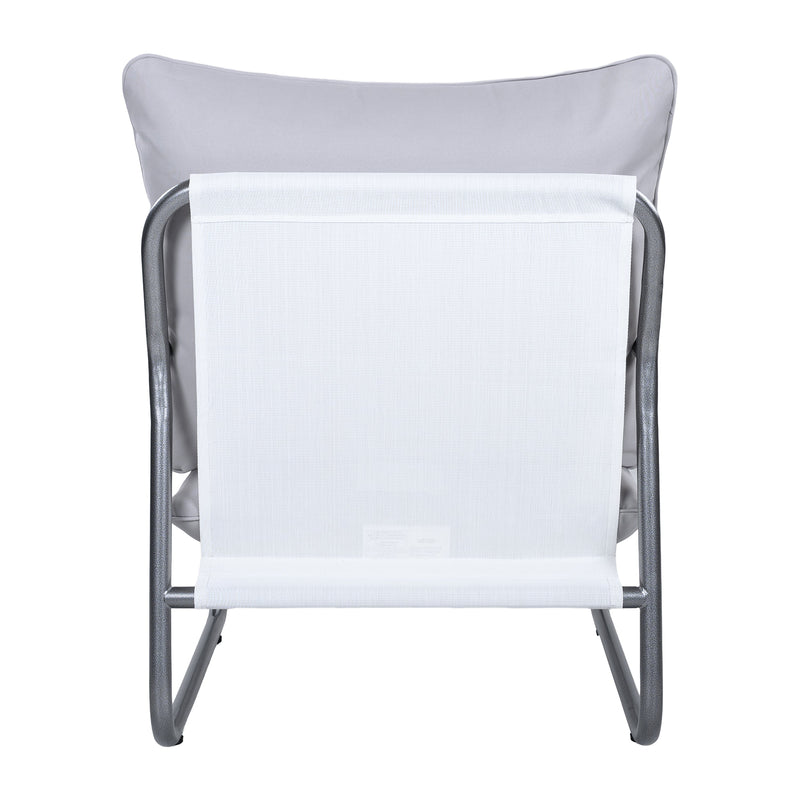 Outdoor Aluminum Frame Patio Armchair with Water Resistant Cushion - Light Gray, photo 9 of 10