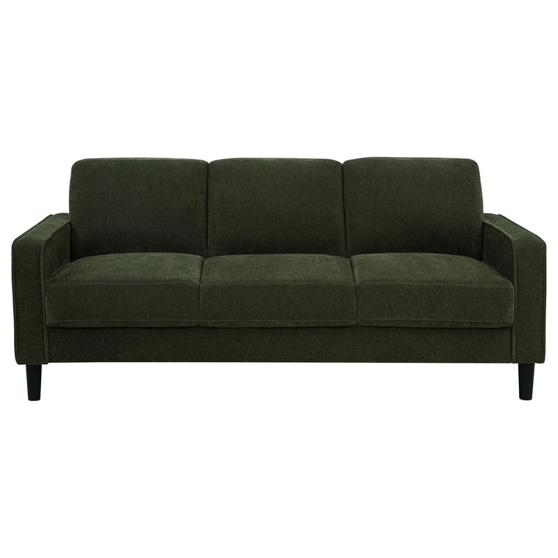 Ruth 3-piece Fabric Upholstered Track Arm Sofa Matcha Green by Unique Piece Furniture
