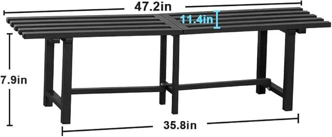 Chic & Robust 300 LBS Capacity Aluminum Plant Stand - Your Indoor & Outdoor Plant Display Solution, Size: L47.2 x W11.4 x H7.9 inch. by GreenHaven Gardens