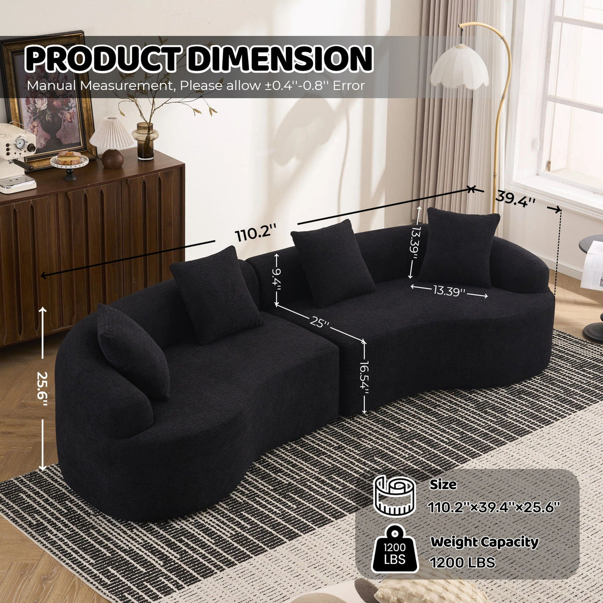 4 Seater Sofa With Fabric for Living Room, photo 11 of 20