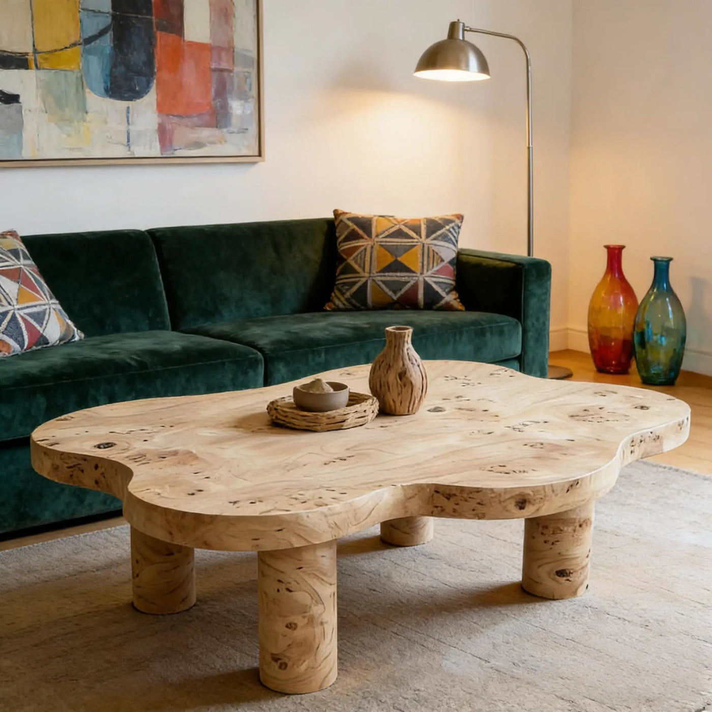 Cloud Shaped Coffee Table With 4 Round Legs by HouseOfZazla