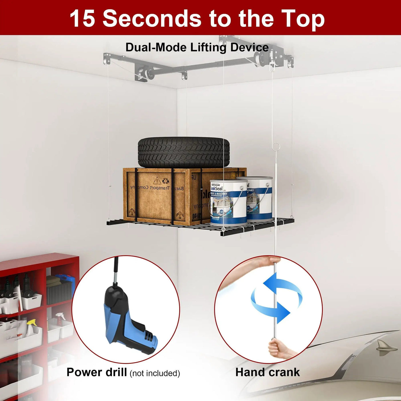 Overhead Garage Storage Rack by HouseOfZazla