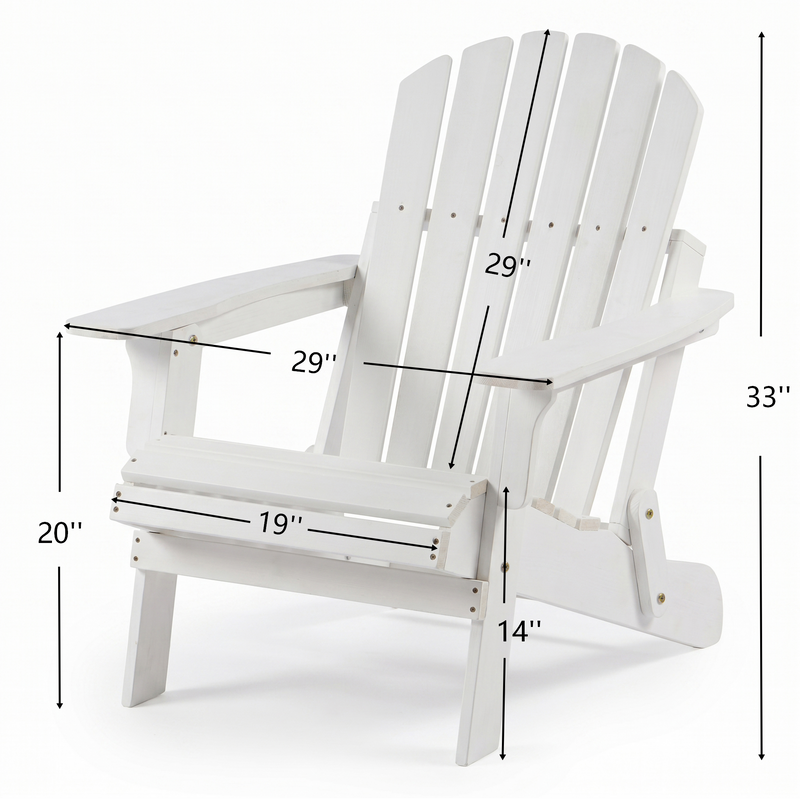 Oversize Wooden Outdoor Folding Adirondack Chair by HouseOfZazla