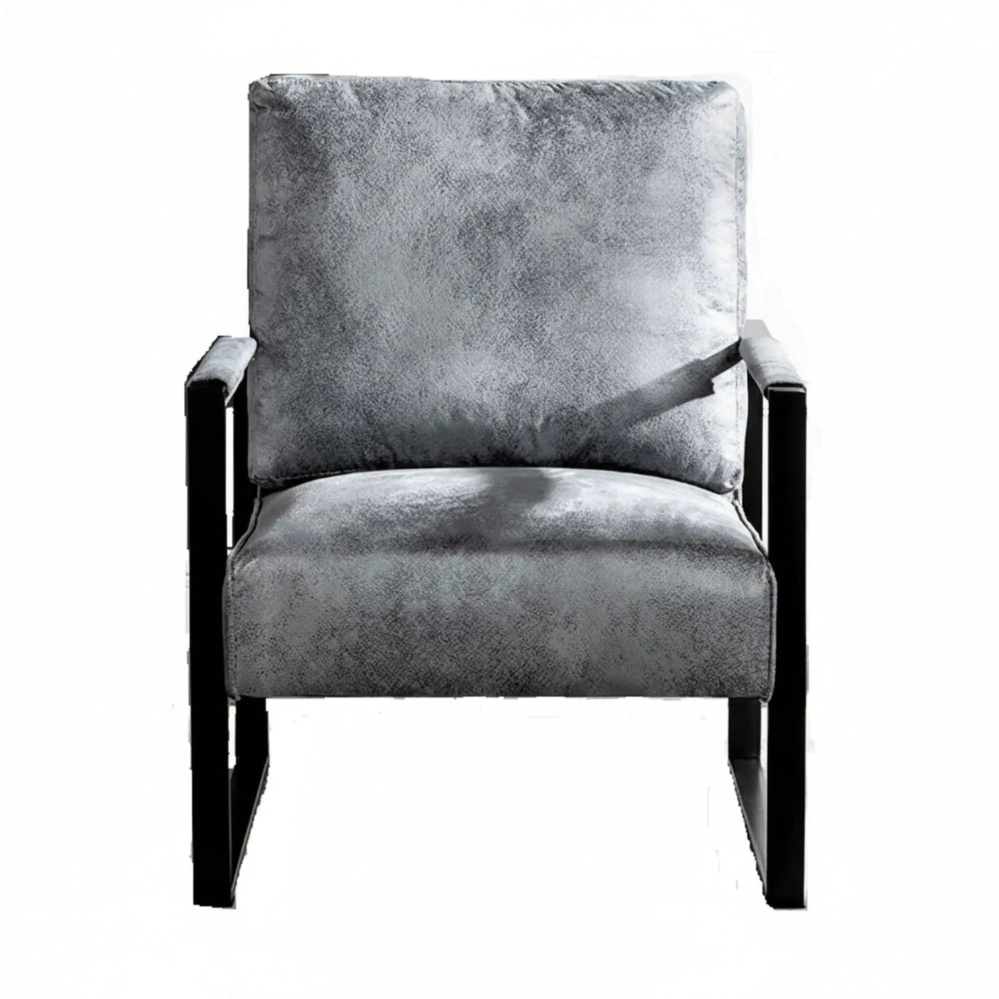 Classic Mid Century Modern Accent Chair With Durable Square Metal Frame, Armchair by HouseOfZazla
