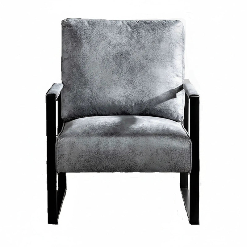 Classic Mid Century Modern Accent Chair With Durable Square Metal Frame, Armchair by HouseOfZazla