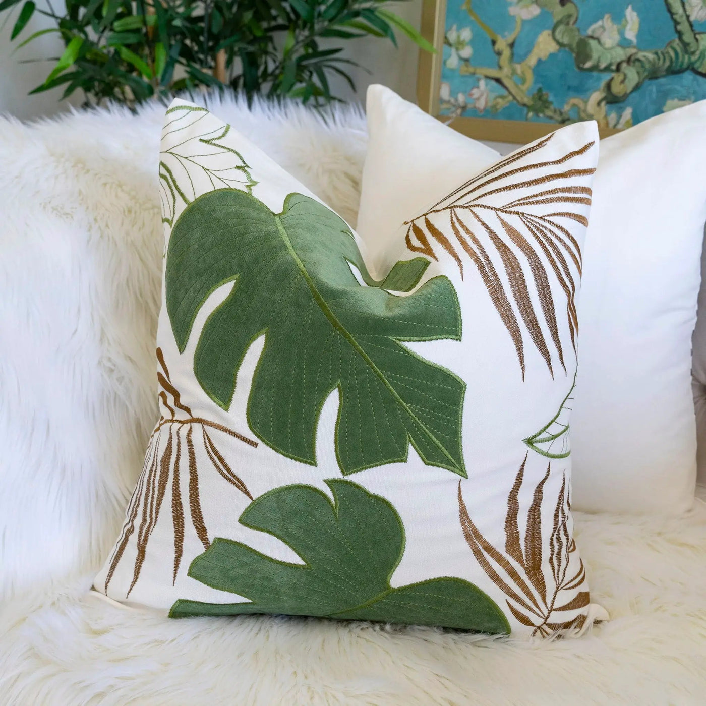 Autumn Vibes Leaf Accent Pillow by HouseOfZazla
