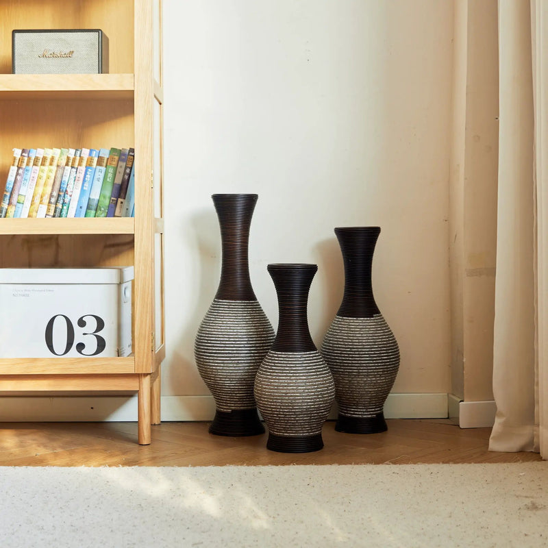 Tall Designer Floor Vase With Elegant 2 Tone by HouseOfZazla