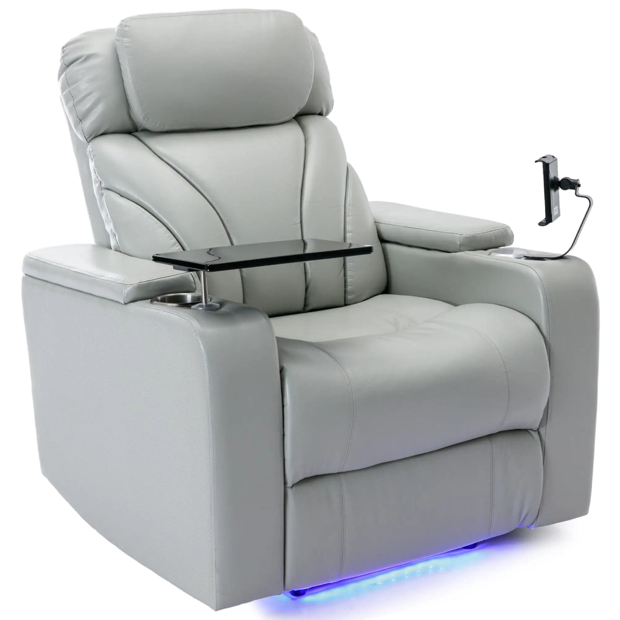 Power Motion Recliner Electric Power Recliner With USB Charging Port, Hidden Arm Storage, Convenient Cup Holder And tooth Speaker by HouseOfZazla