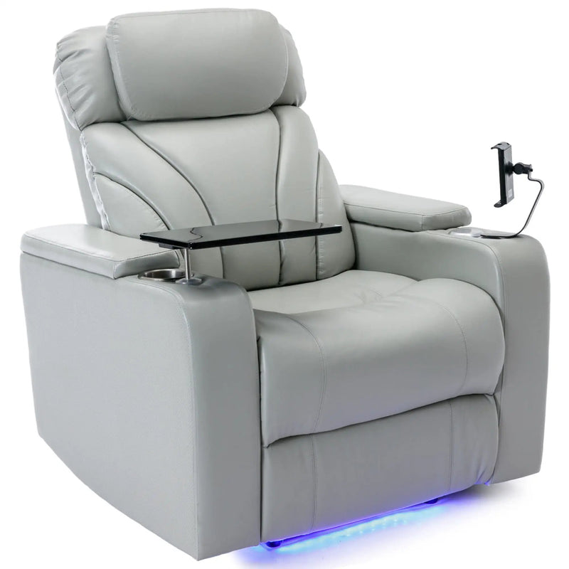 Power Motion Recliner Electric Power Recliner With USB Charging Port, Hidden Arm Storage, Convenient Cup Holder And tooth Speaker by HouseOfZazla