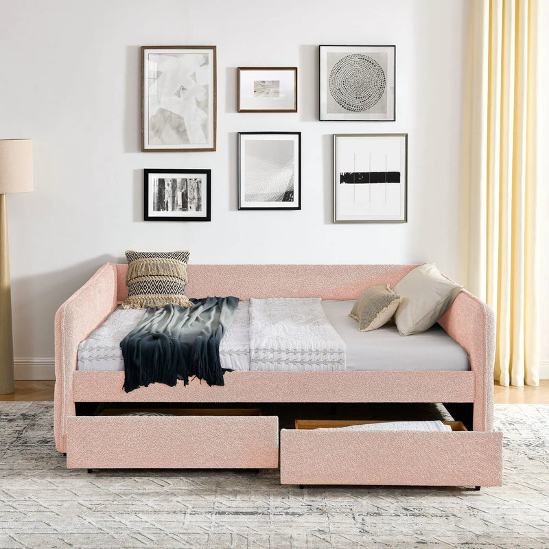 Upholstered Daybed & 2 Drawers by Unique Piece Furniture