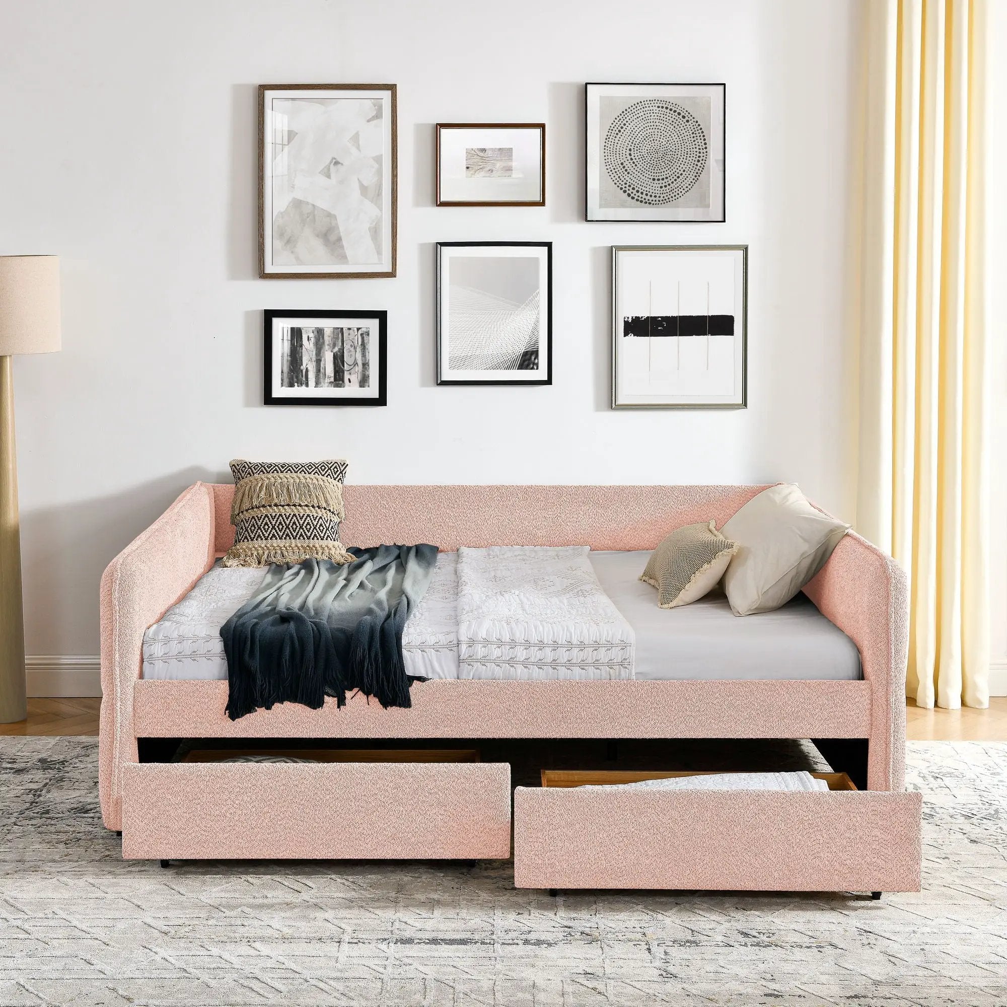 Upholstered Daybed & 2 Drawers by Unique Piece Furniture