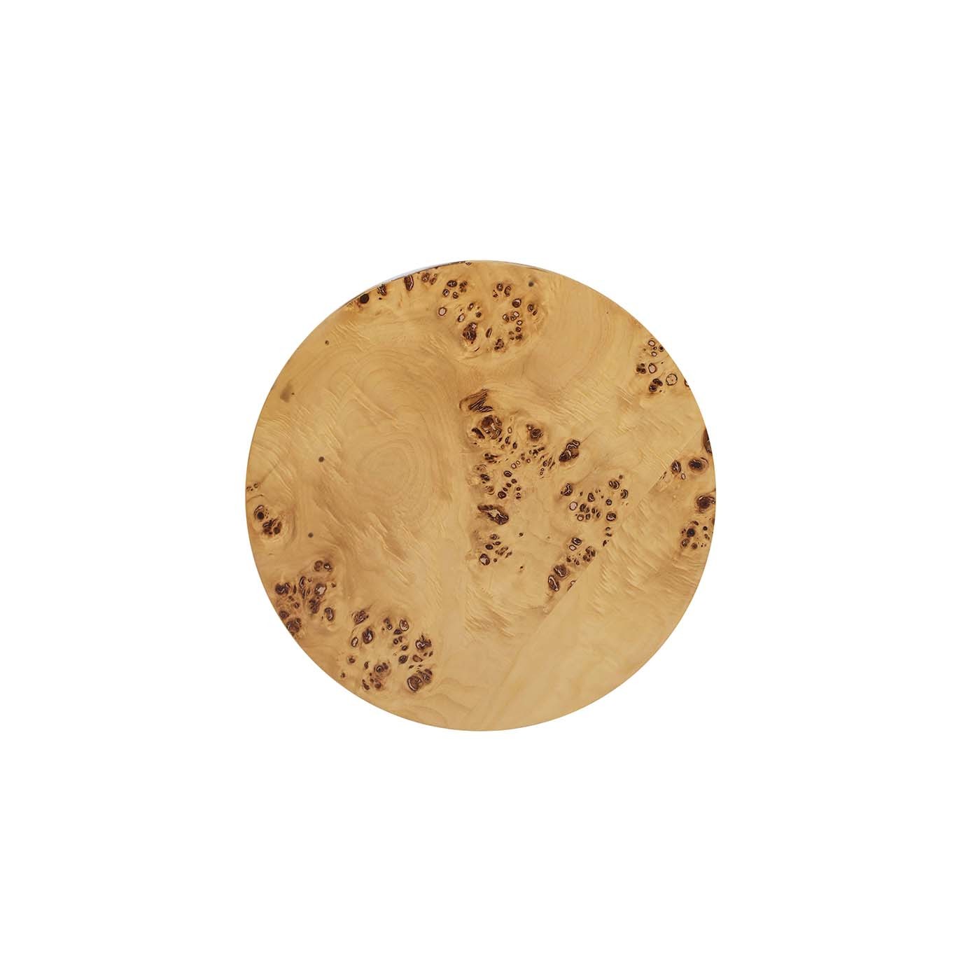 Nebula 22' Accent Pillar Side Table Warm Natural Brown Burl Wood by HouseOfZazla