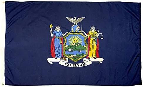 FlagSource New York Nylon State Flag, Made in USA, 4x6' by GreenHaven Gardens
