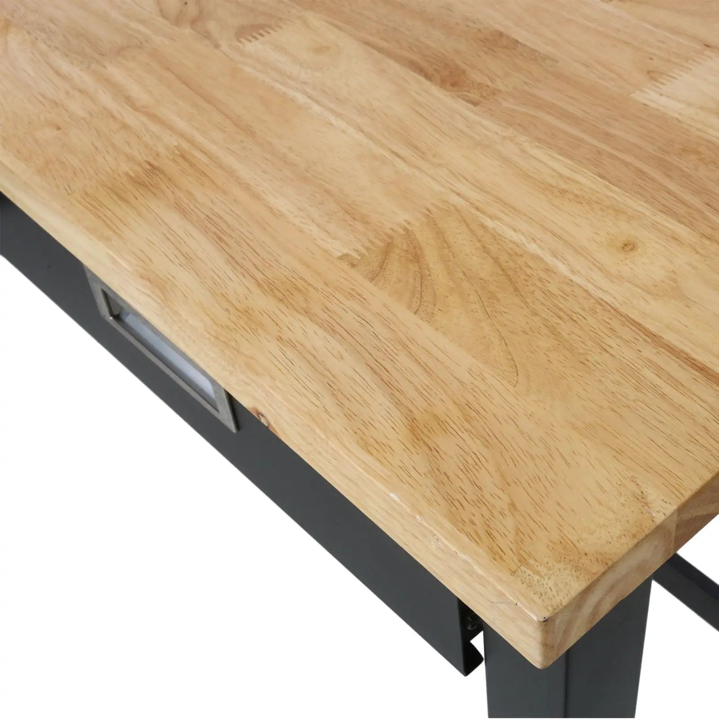 Work Bench, Workbench With Drawer Storage, Heavy Duty Bamboo Wood Work Table With Wheels For Garage Home Office by HouseOfZazla