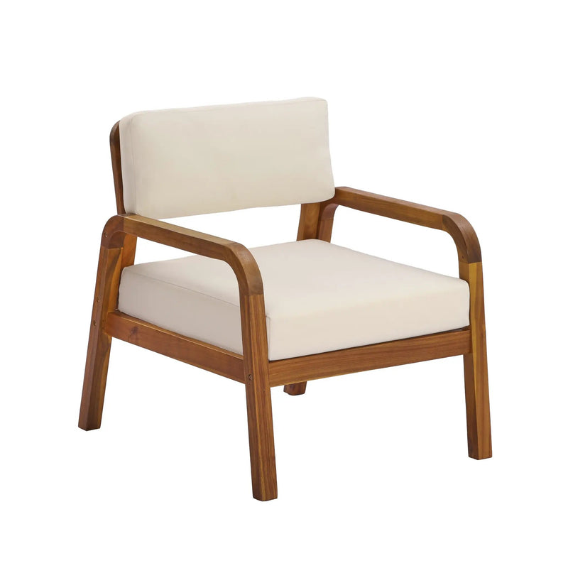 4-Pieces Outdoor Sofa Set with Cushions - Teak by HouseOfZazla