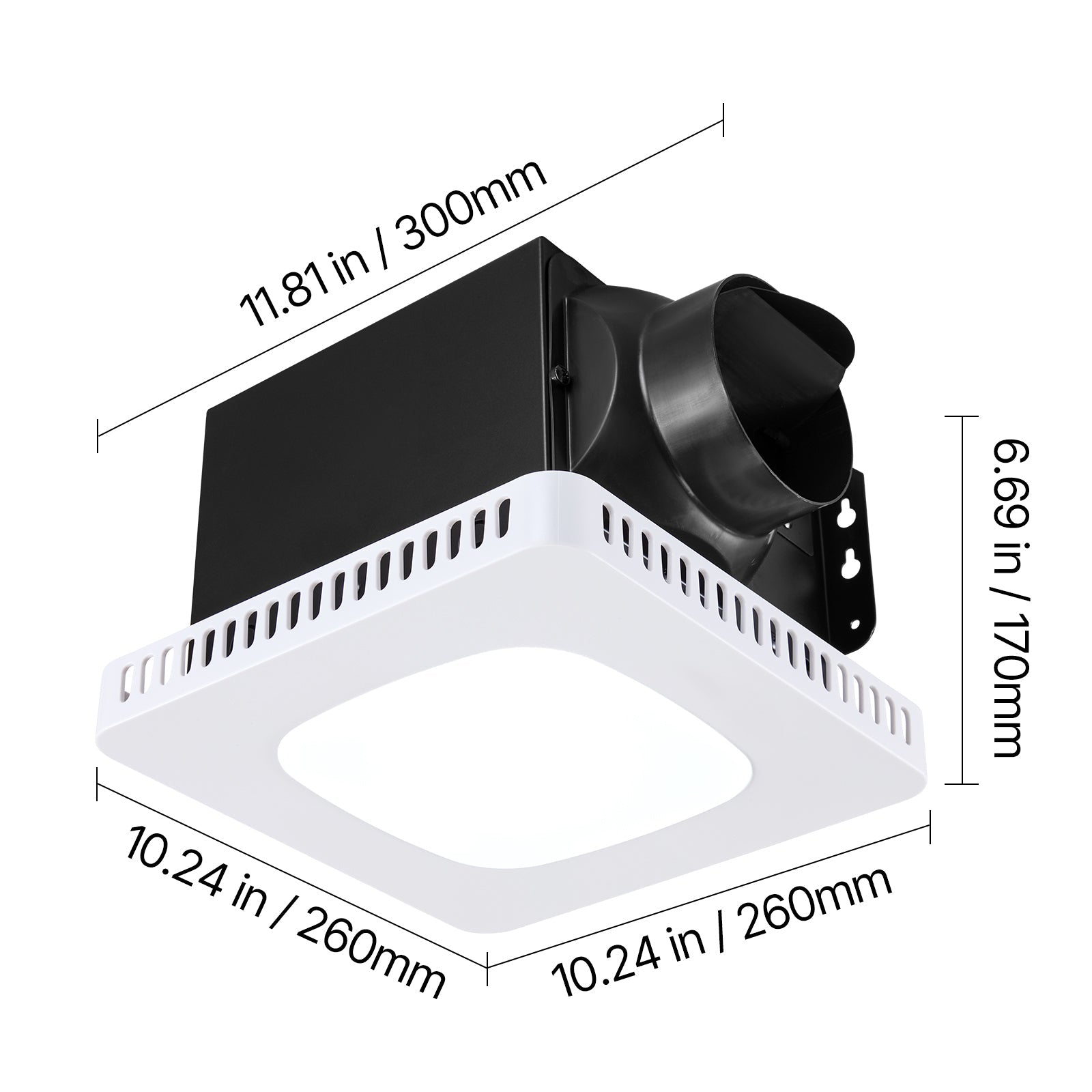 Bathroom Exhaust Fan with LED Light and Adjustable Color Temperatures by HouseOfZazla