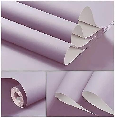 Dimoon 236''x17.7'' Purple Peel and Stick Wallpaper Contact Paper Modern Self Adhesive Wall Paper Removable Renter Friendly Textured Solid Color Shelf Cabinet Vinyl Roll (236''x17.7'',Purple) by GreenHaven Gardens