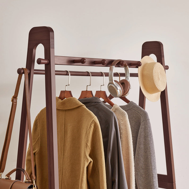 Solid Wood Freestanding Clothing Garment Rack, photo 4 of 10