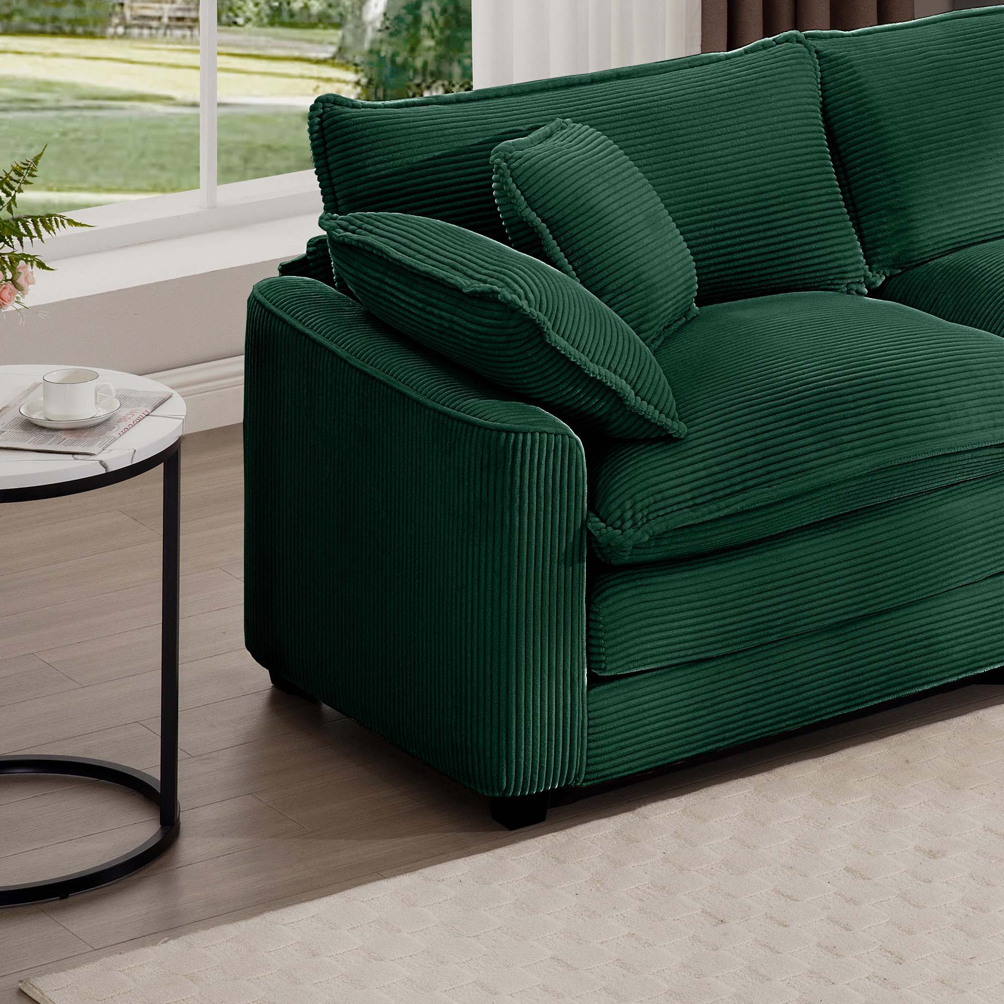Classic Modern Comfortable Single Chair Deep Seat Sofa With Footstool by HouseOfZazla