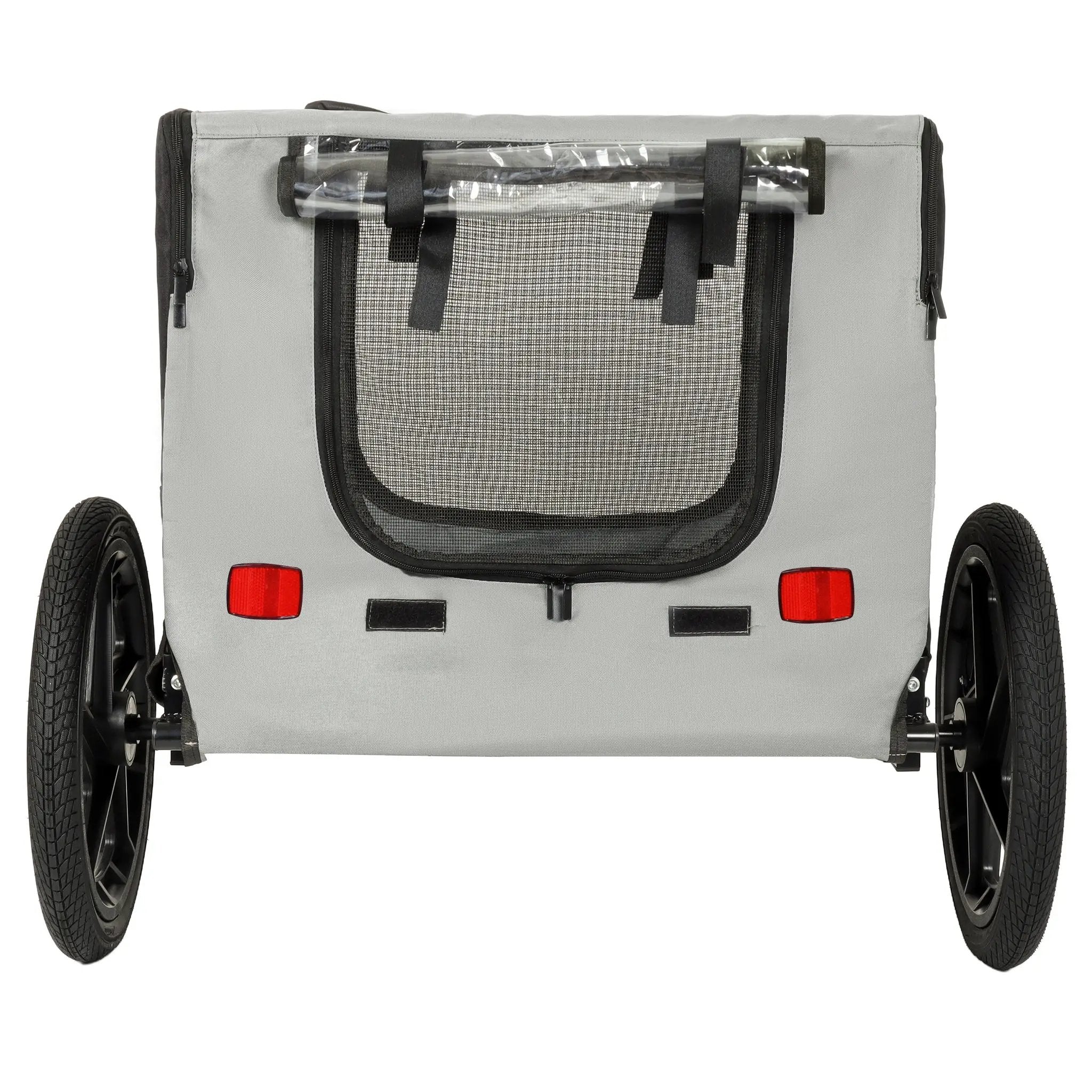 Outdoor Heavy Duty Collapsible Pet Bike Trailer with 16-Inch All-Terrain Wheels by HouseOfZazla