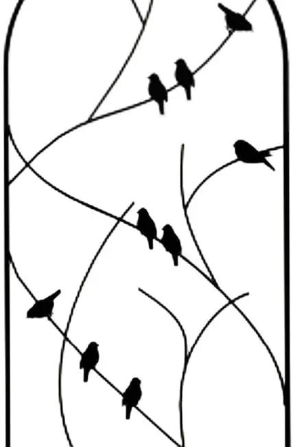 Panacea Perching Birds Metal Trellises, Black, 72" H, Pack of 5 – Powder Coated Garden Trellis with Bird Accents – Arch Top Plant Supports for Climbing Plants, Outdoor Decorative Lattice by GreenHaven Gardens