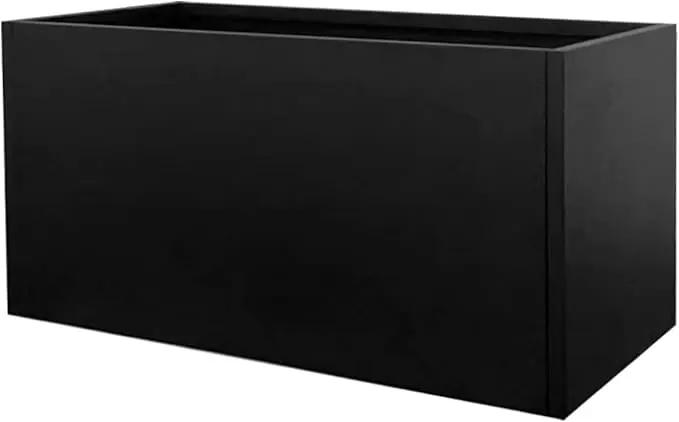 Black Planter Box Galvanized Steel Metal Planter Rectangular Indoor Large Outdoor Planters Steel Metallic Heavy Flower Pot 36In x 12In x 16In Commercial Residential for Patio, Deck, Backyard, Garden by GreenHaven Gardens