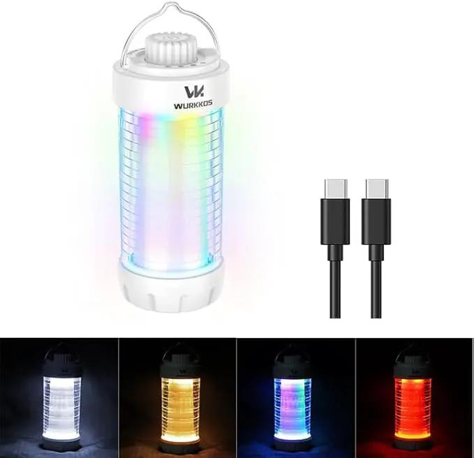 Wurkkos CL01 Camping Lantern Rechargeable, 550LM Waterproof Tent Light with Magnet Base, Up to 300H Runtime,Portable Lantern Flashlight with RGB light,Emergency Camp Light for Hurricane,Hiking,Camping by GreenHaven Gardens
