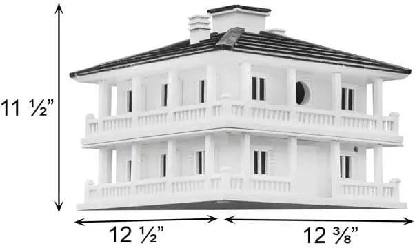 Clubhouse Bird House with Decorative Post Mounting Bracket by GreenHaven Gardens